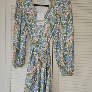 Elegant Floral Long Sleeve Dress